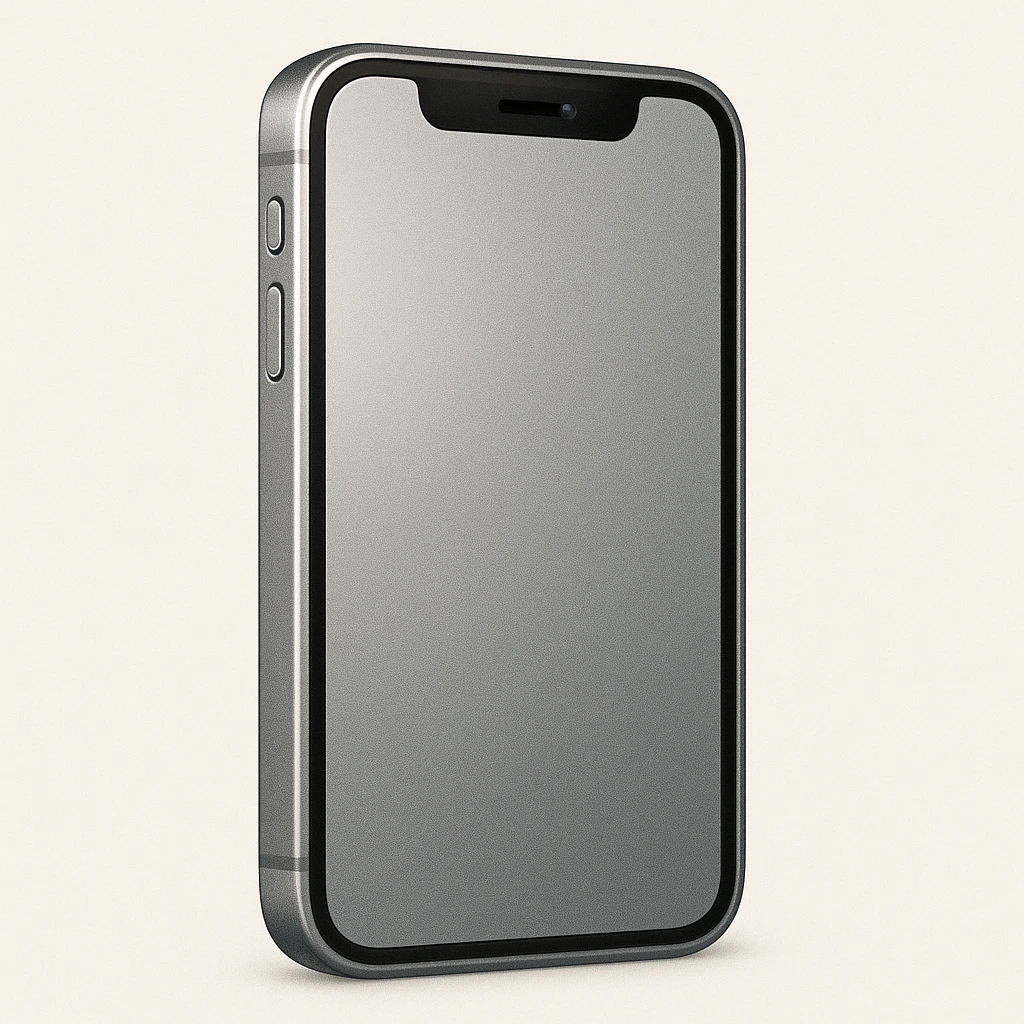 Сгенерируй мне металлический смартфон в стиле эпл емодзи emoji