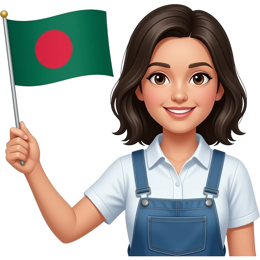Bangladesh flag girl emoji