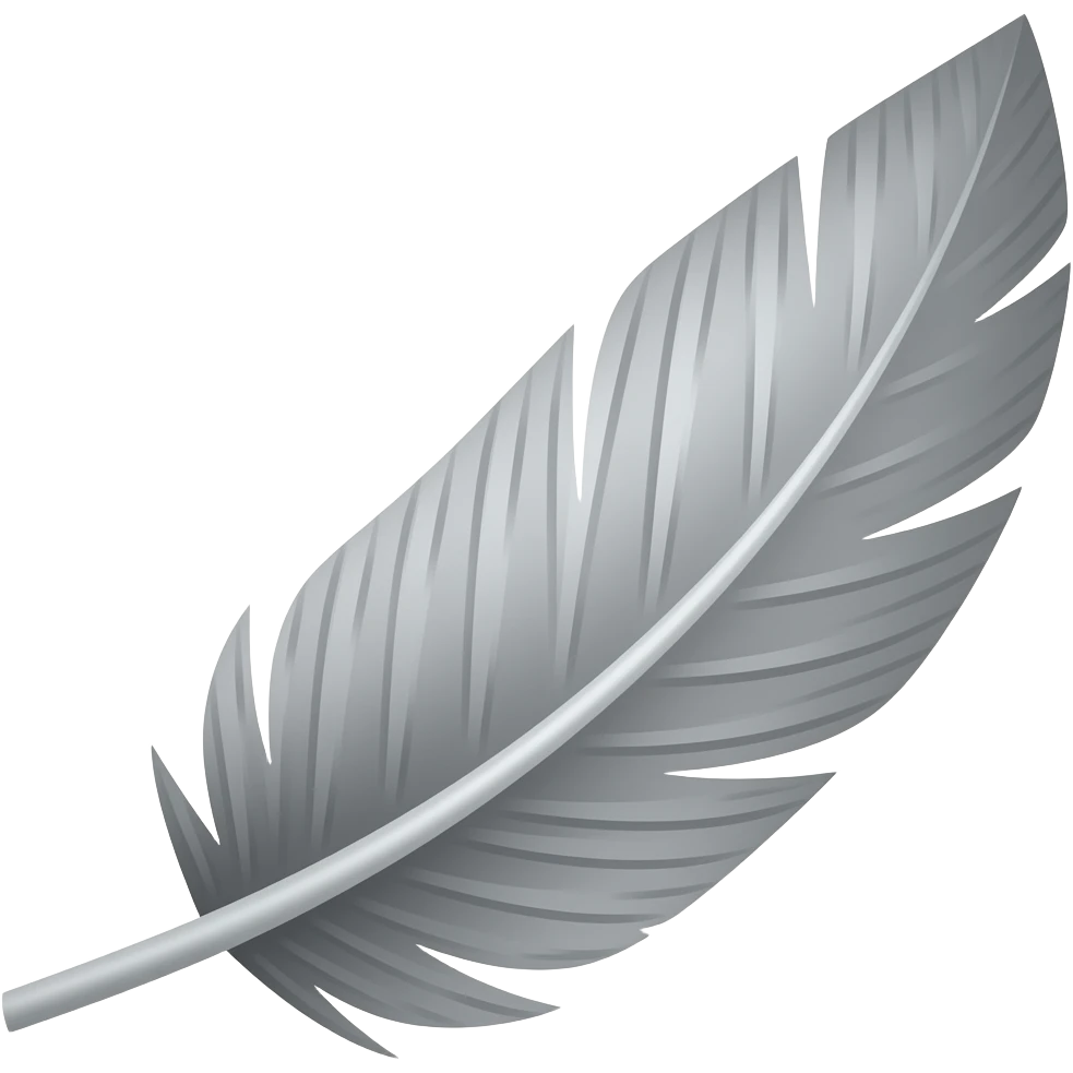 Gray feather emoji