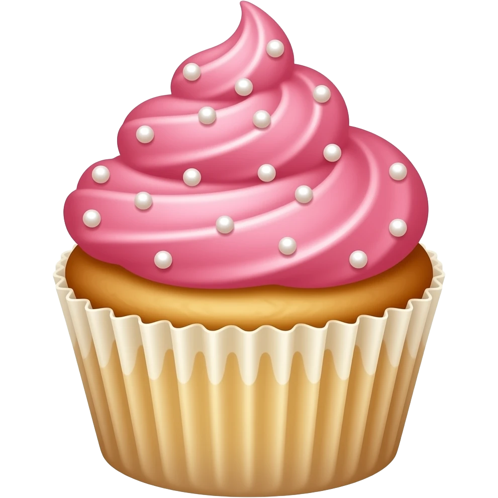Cupcake with pink icing emoji