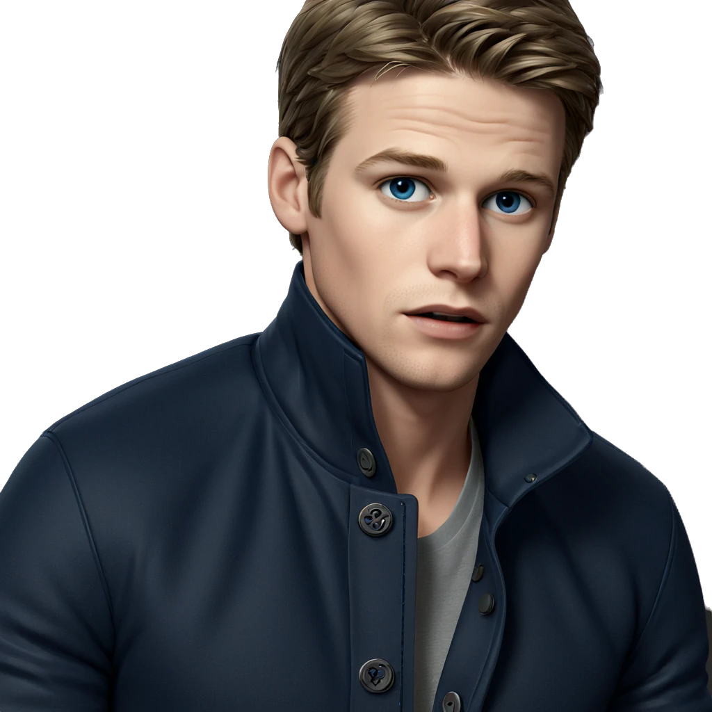 blue eyed boy in jacket emoji