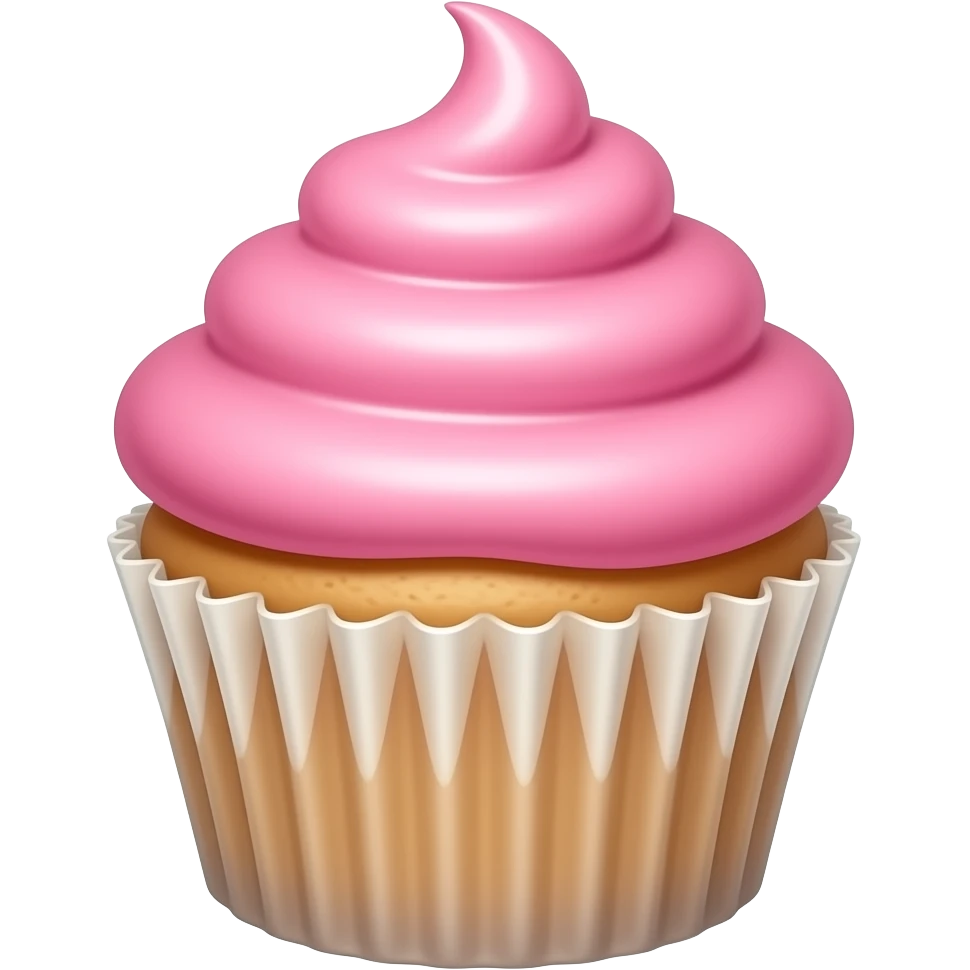 Cupcake with pink icing emoji