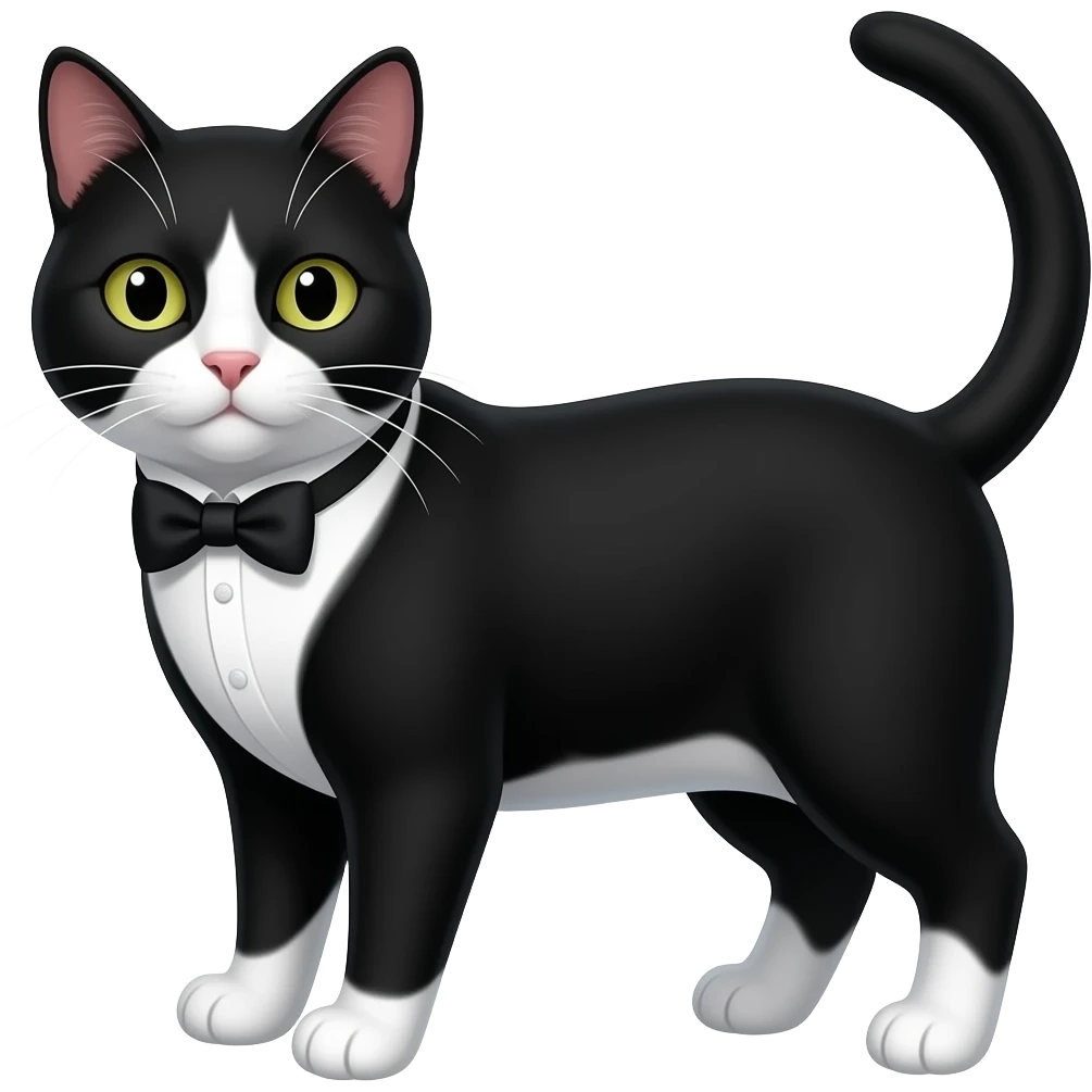 Tuxedo cat emoji