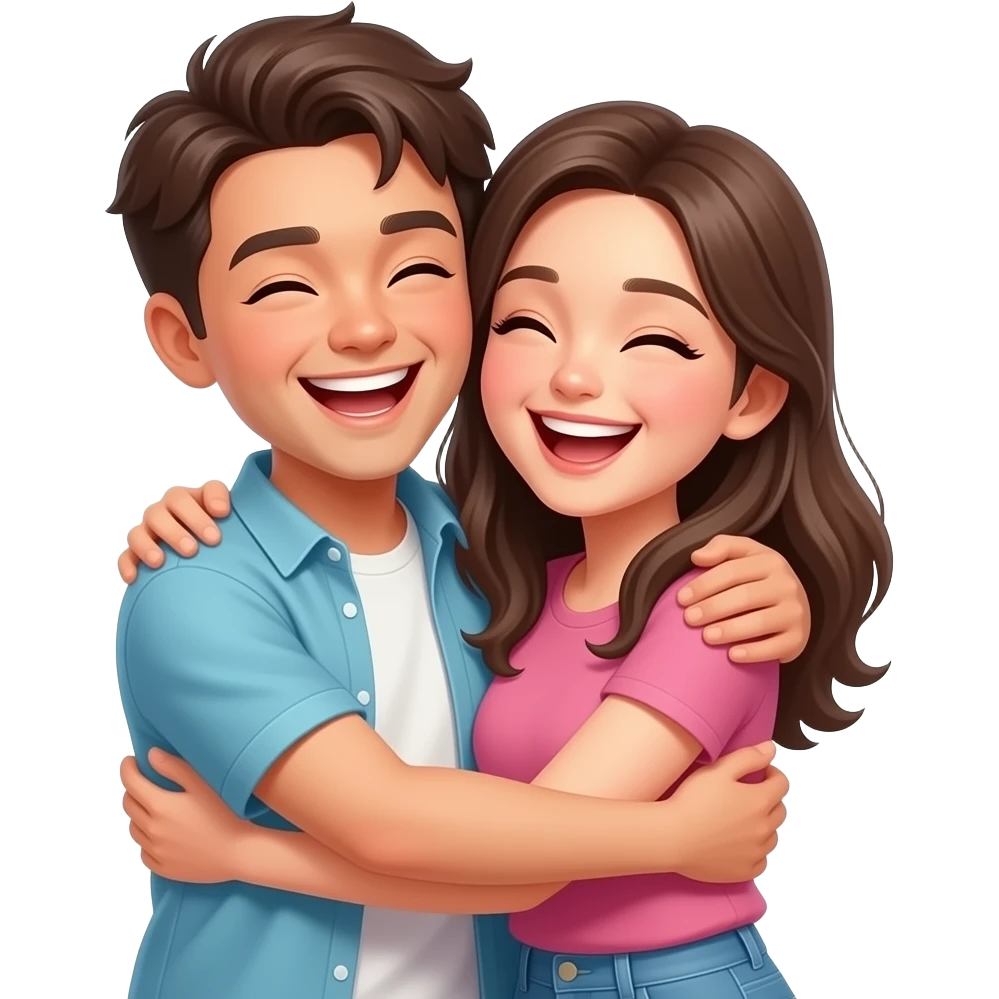 2 friends hugging each other emoji