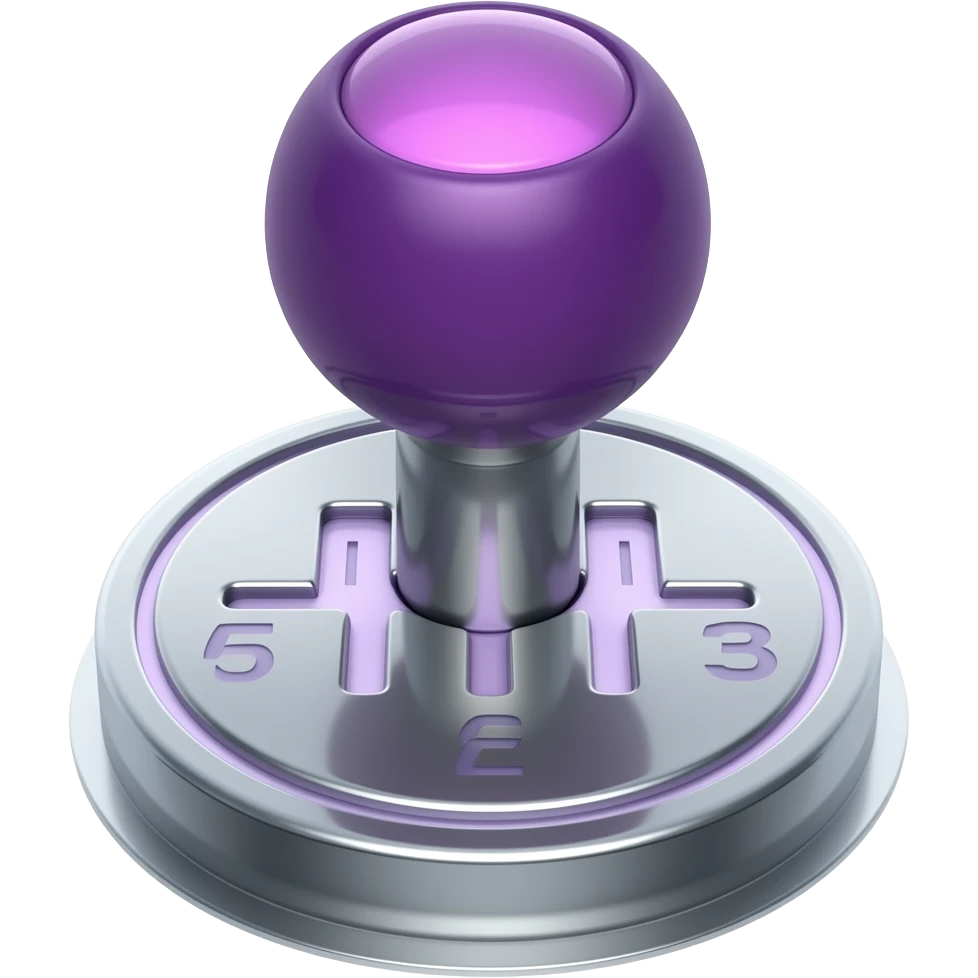 Tall purple stick shift manual transmission emoji