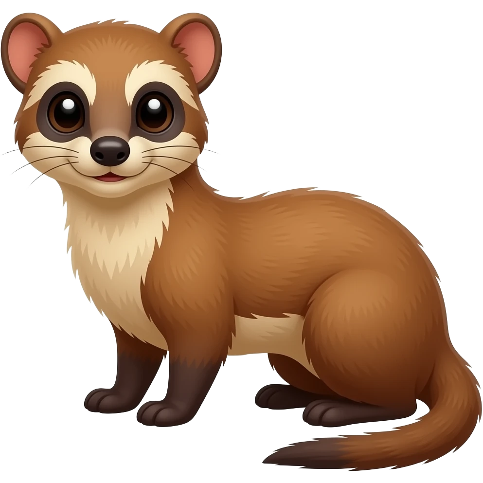 Cartoon 2d brown moongoose emoji