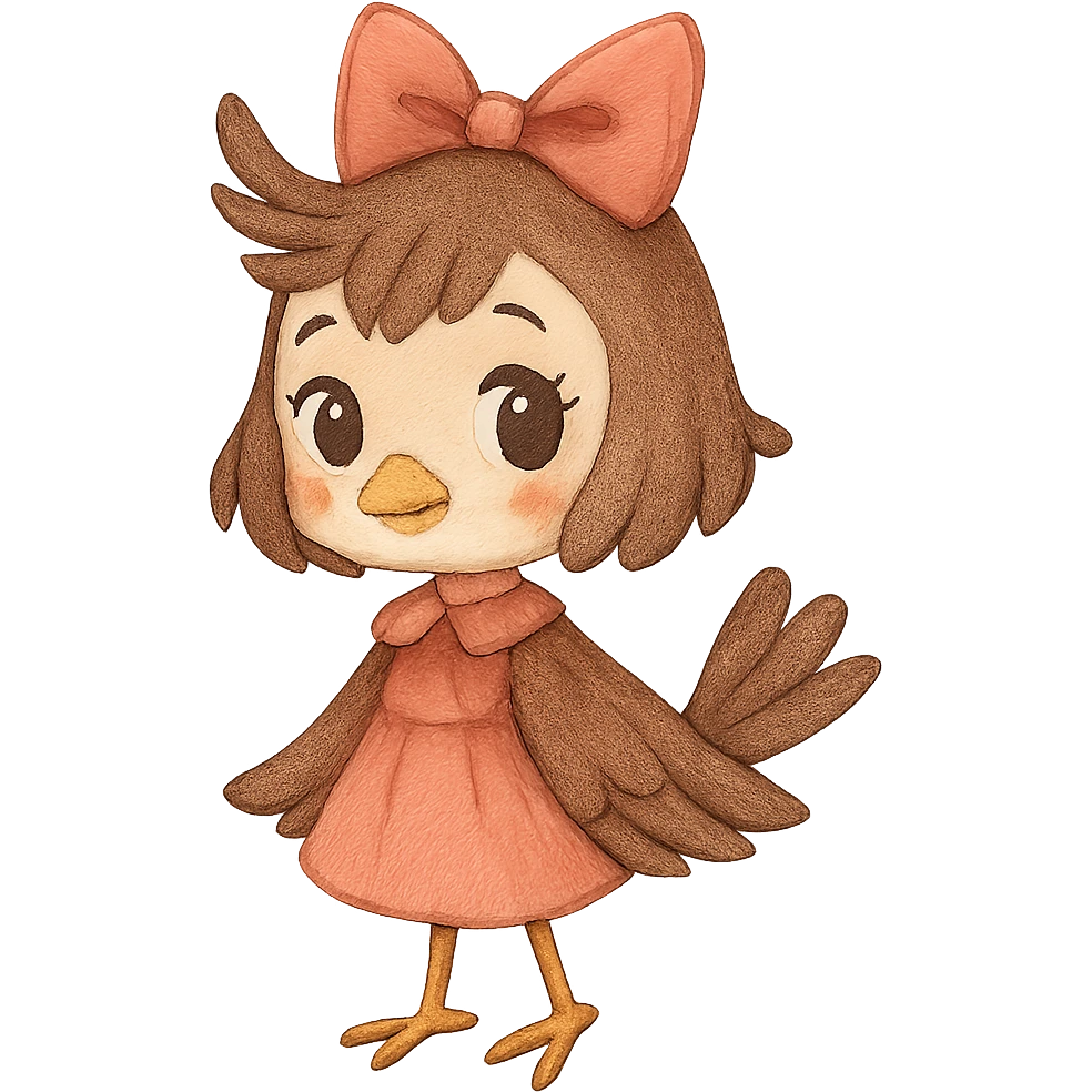 cute bird girl emoji
