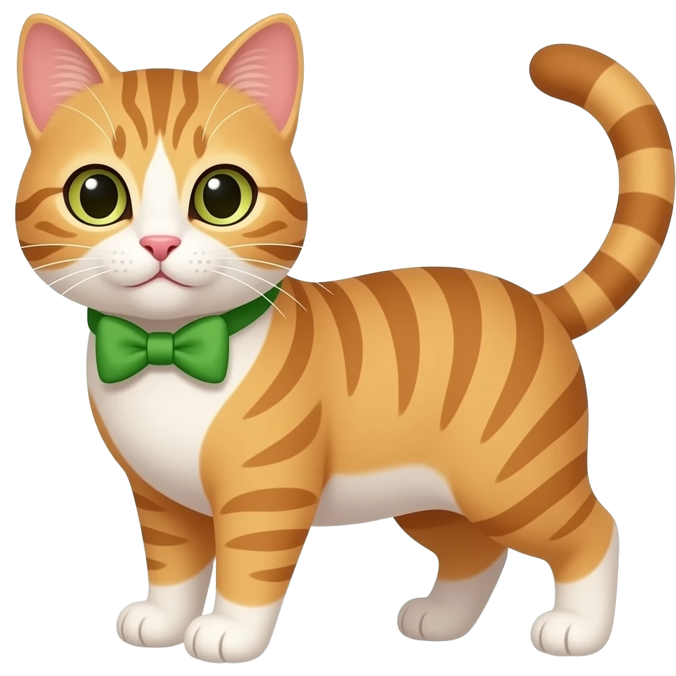 Cat with Green Bowties emoji