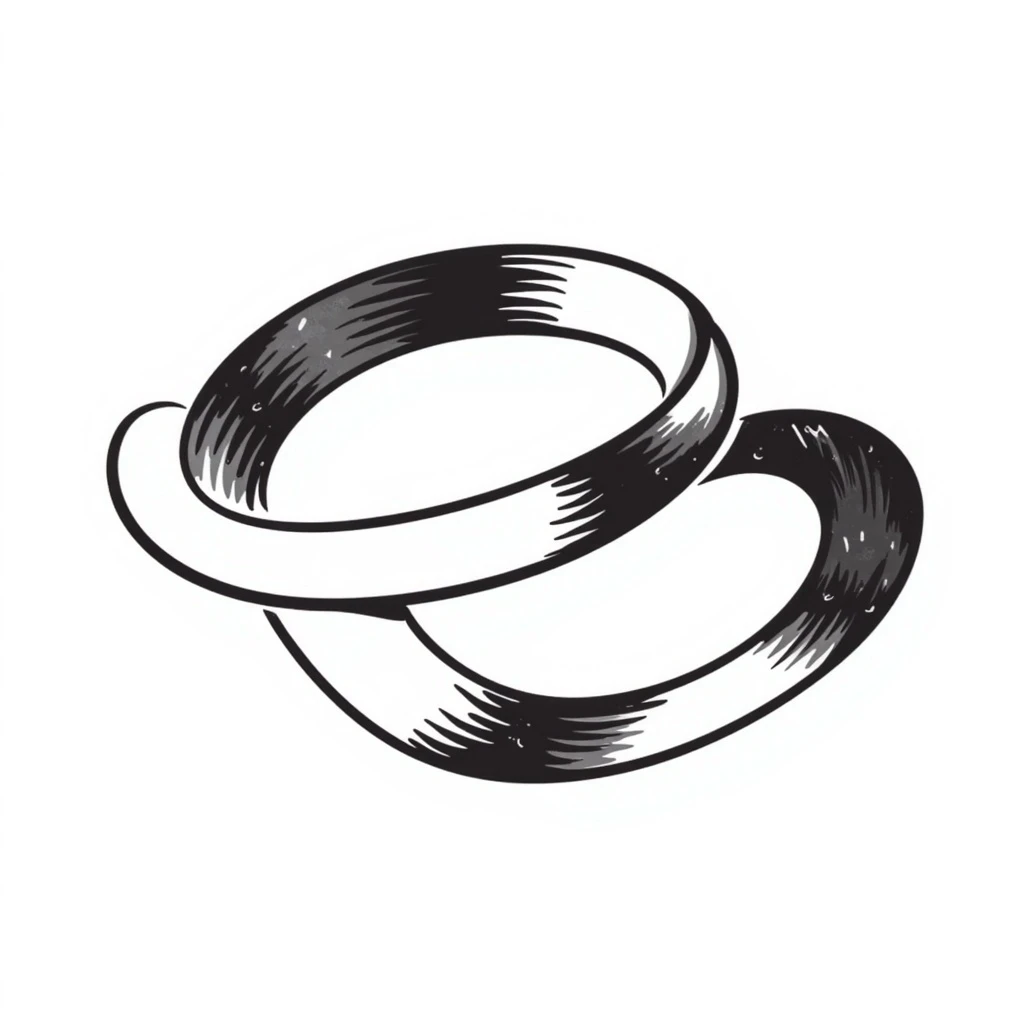 mobius strip, hand-drawn, sketchy, artistic emoji
