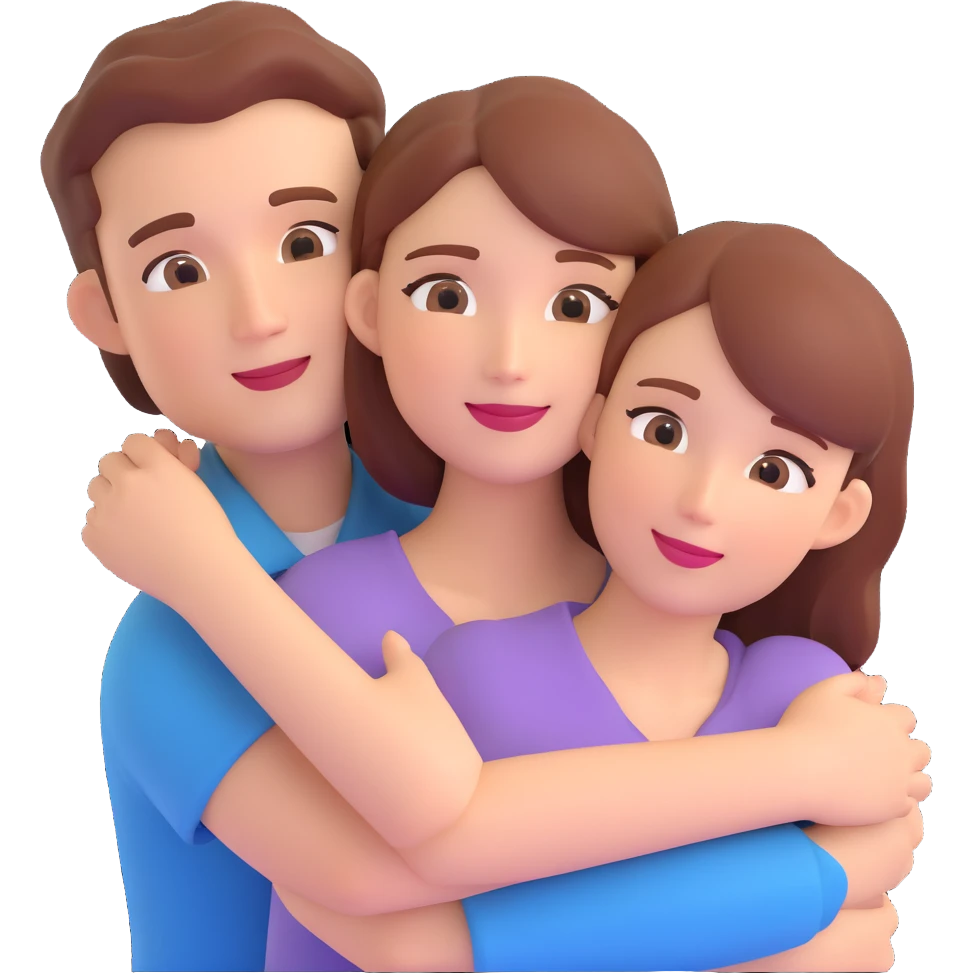 couple posing, close up pose, living room background emoji