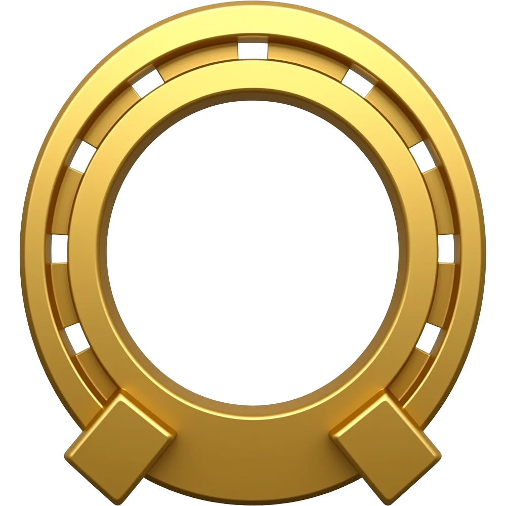 gold horse shoe emoji