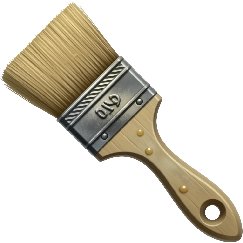 old used slightly dripping paint brush emoji