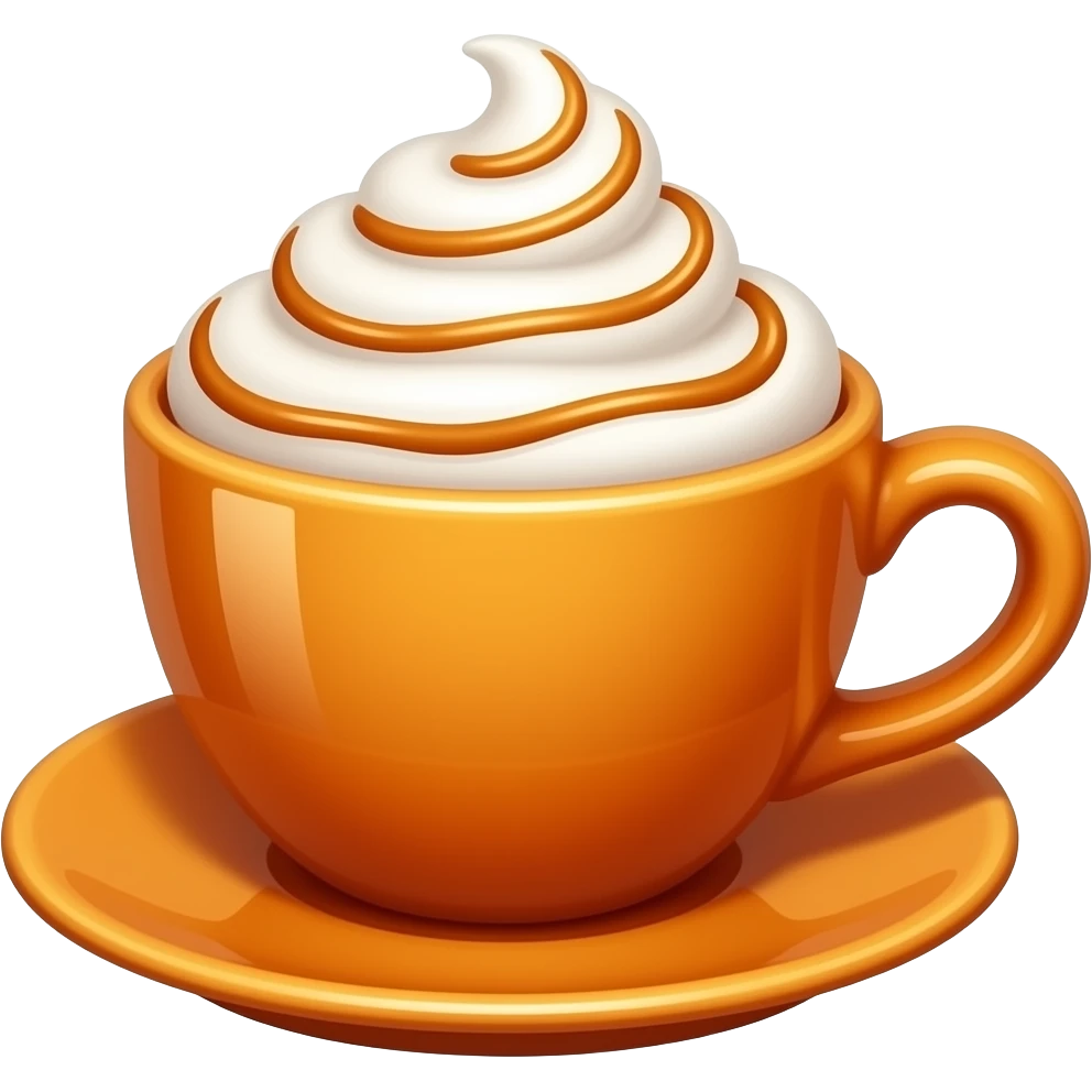 orange cappucino emoji