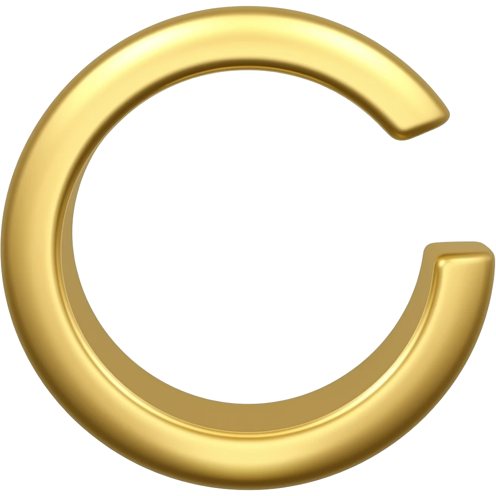 Simple ear ring emoji