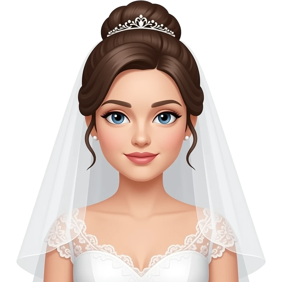 Woman with hair up wedding style emoji