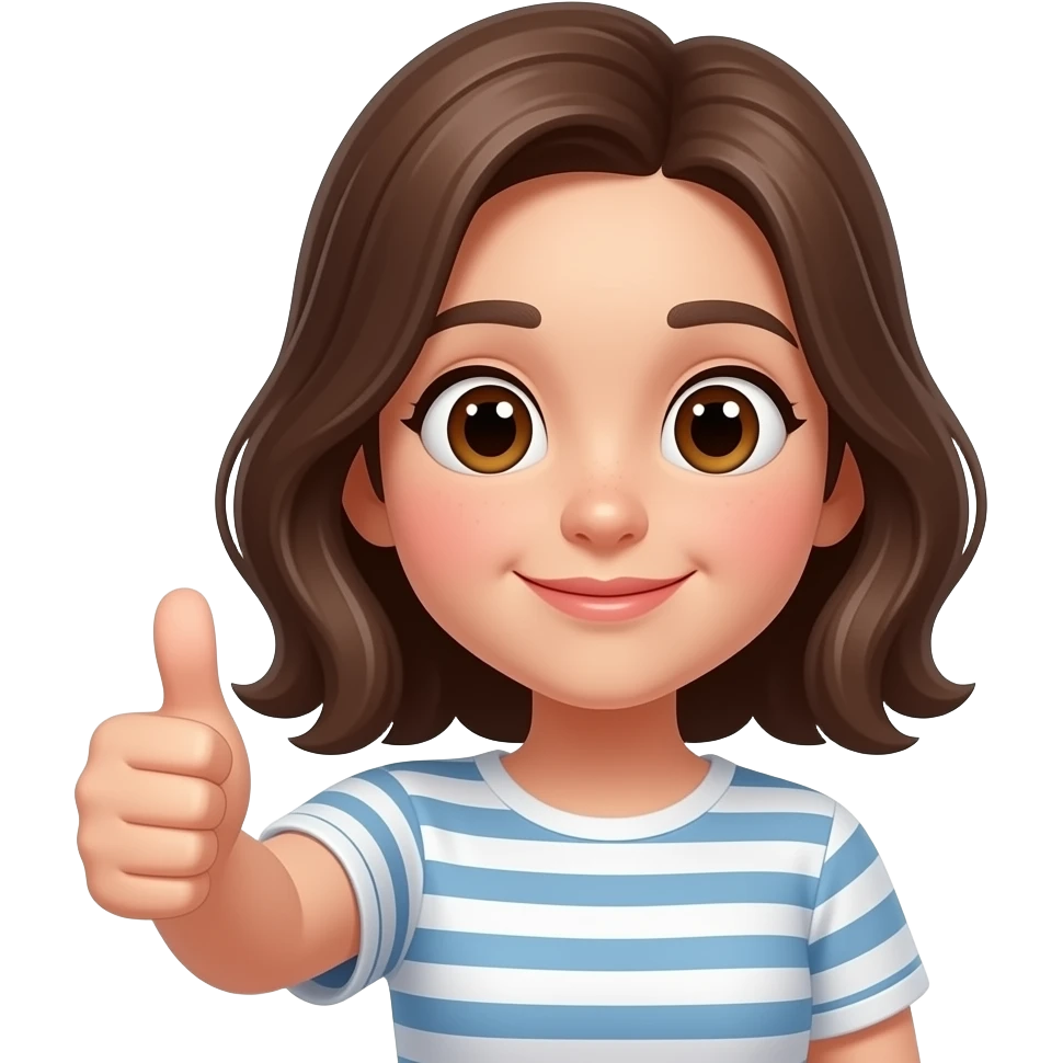 a girl thumbs up oposite emoji