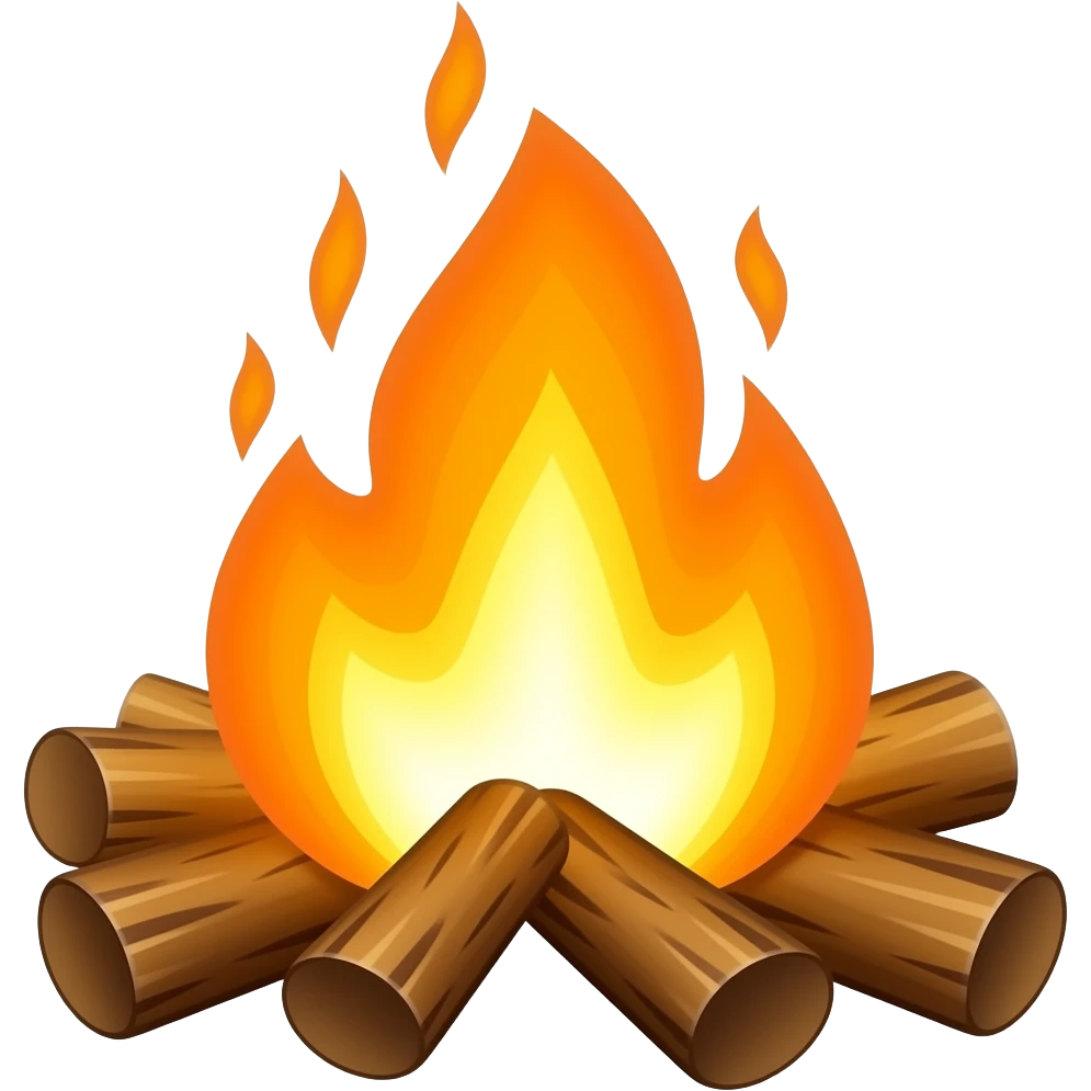 glowing firewood no fire emoji