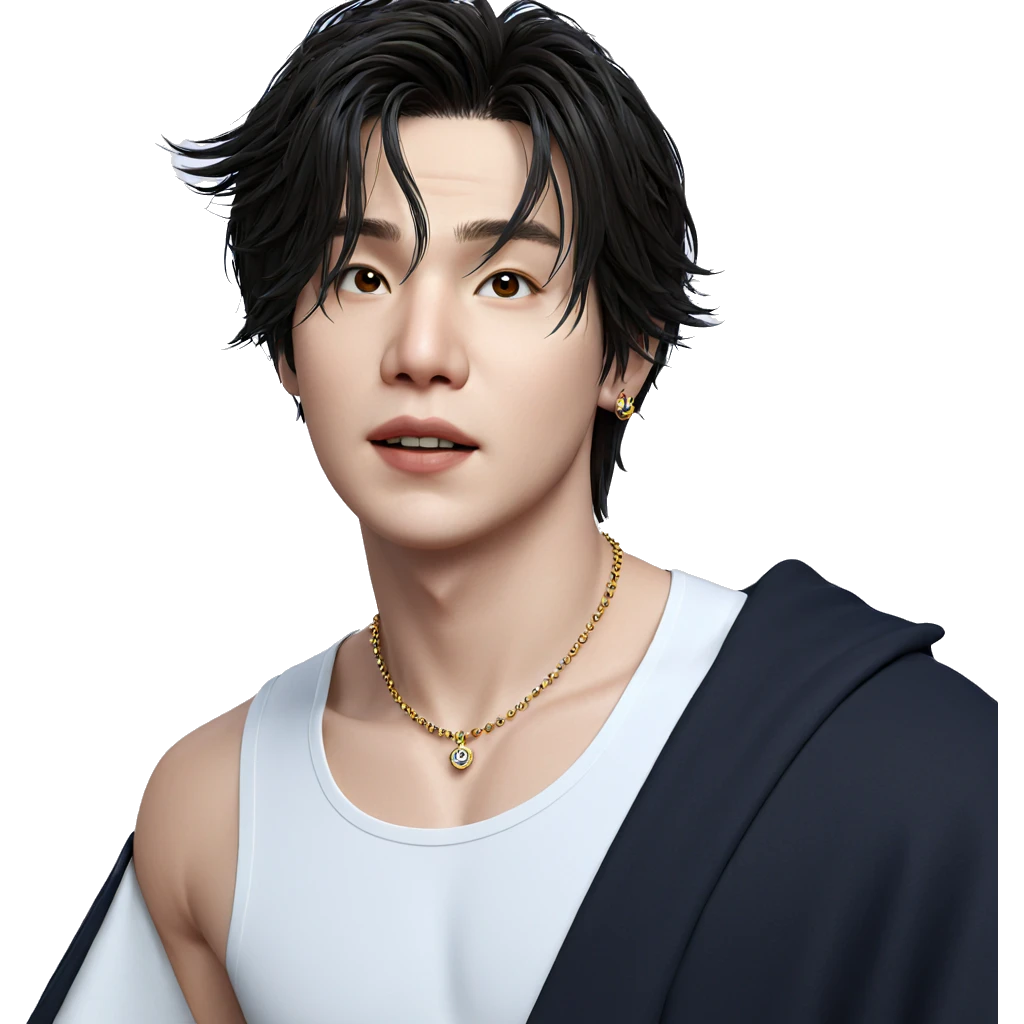 realistic male portrait with jewelry emoji