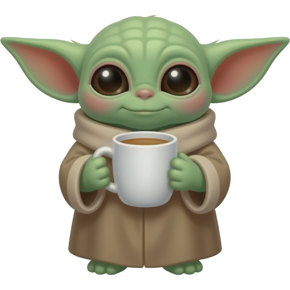 喝着茶的grogu emoji