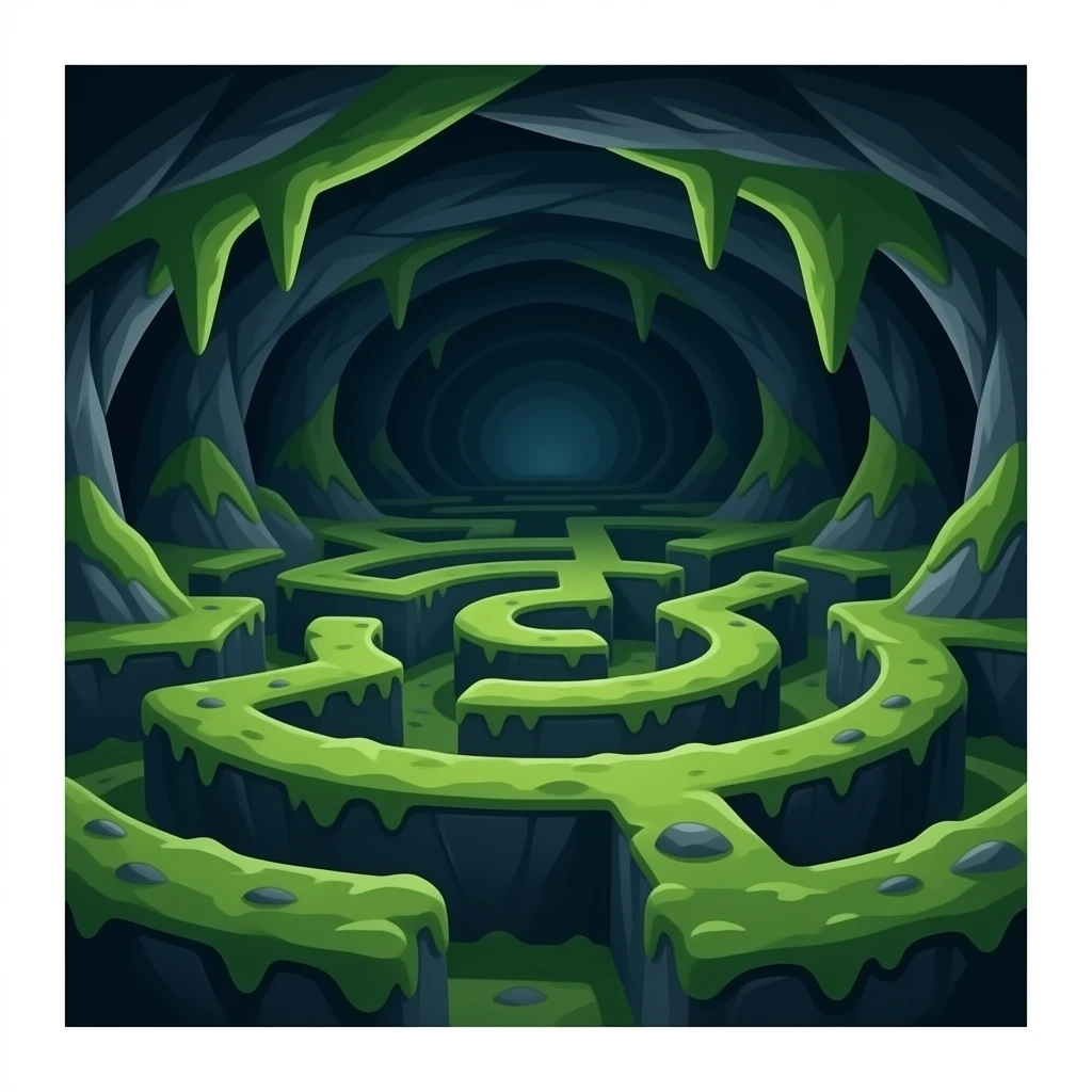 A maze of Moss cramped moss cave roof caves emoji