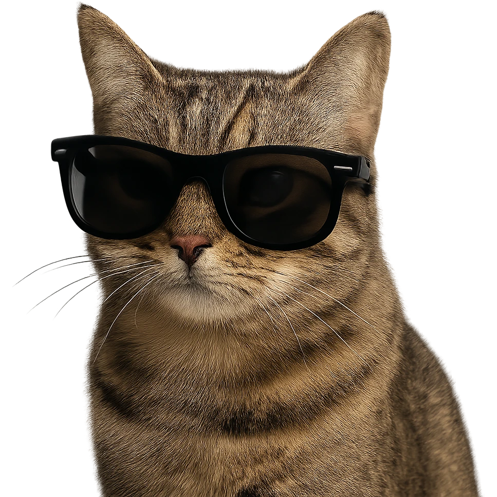 Cat wearing sunglasses emoji