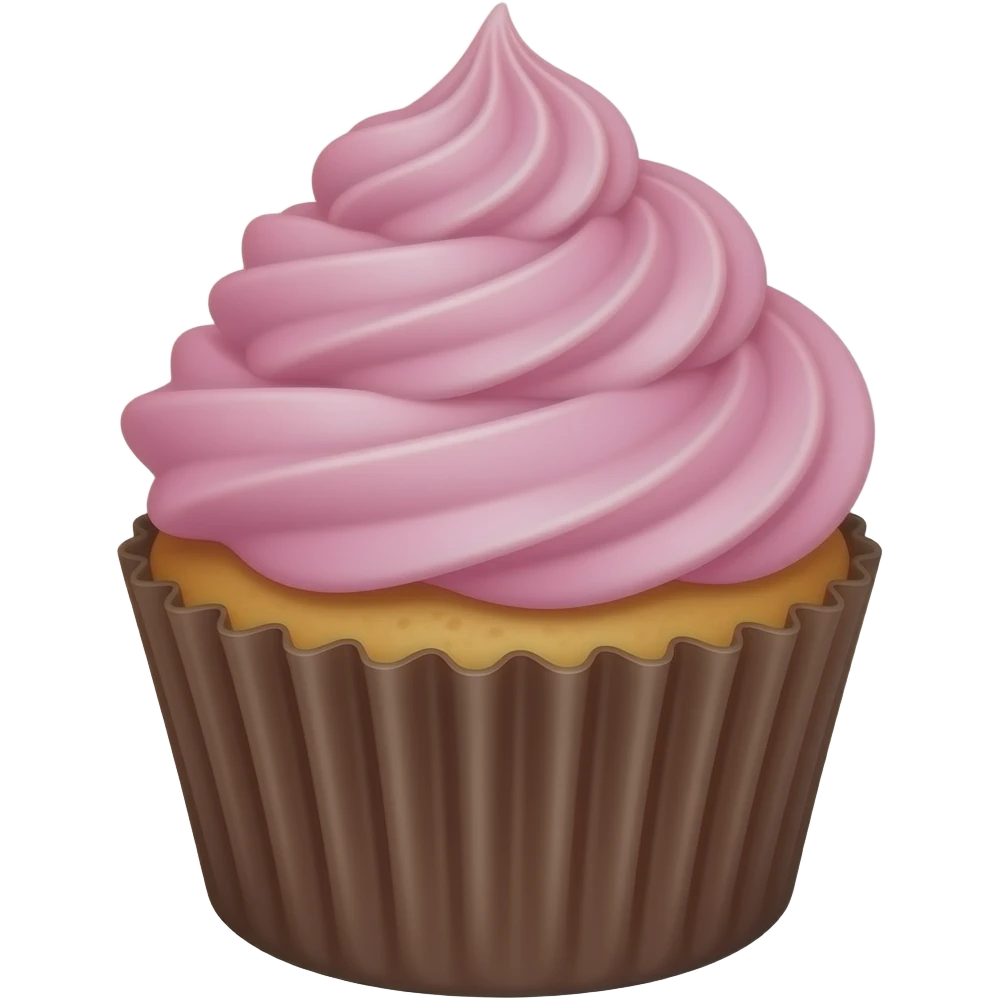 Cupcake with pink icing emoji