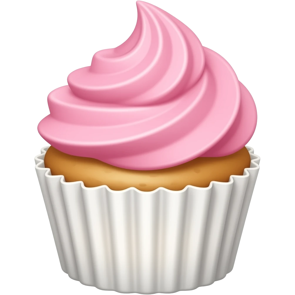 Cupcake with pink icing emoji