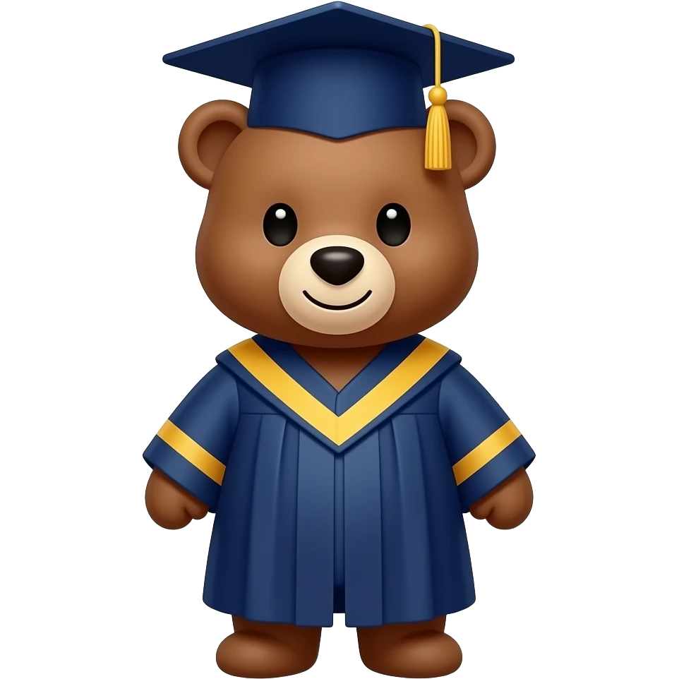 Graduation  bear emoji