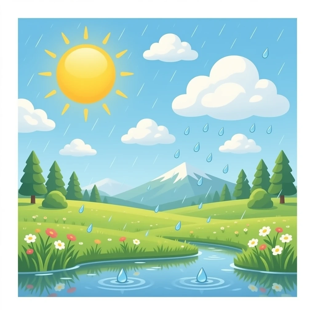 sunshower realistic emoji