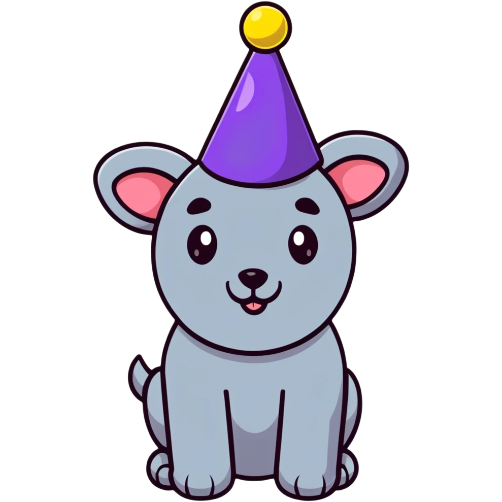 party animal with party hat emoji