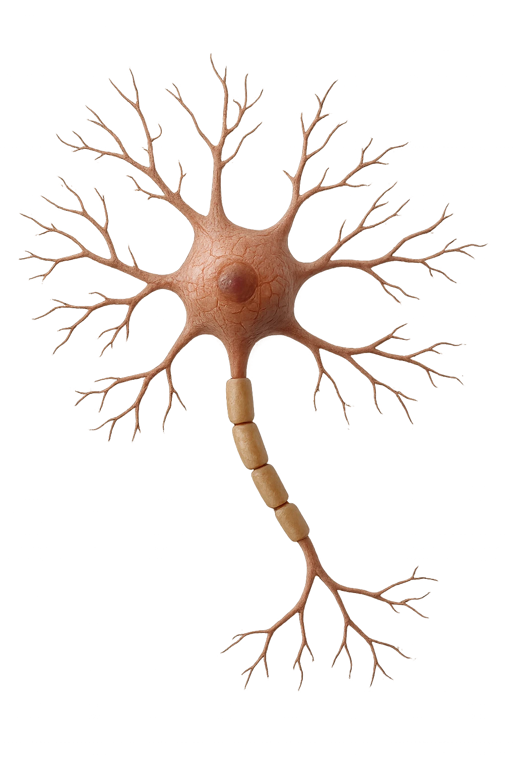 neurone umano anatomico fluttua in aria realistici in 4k emoji