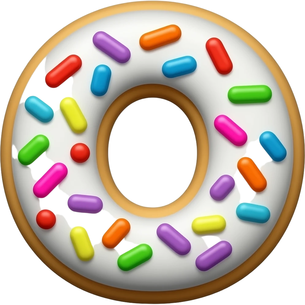 "letter O cookie style, colorful, simple background" emoji