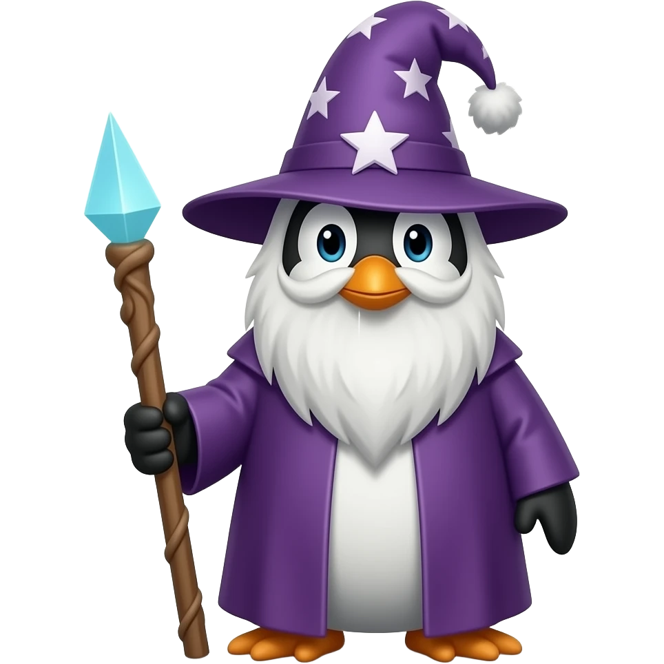 Penguin Wizard emoji