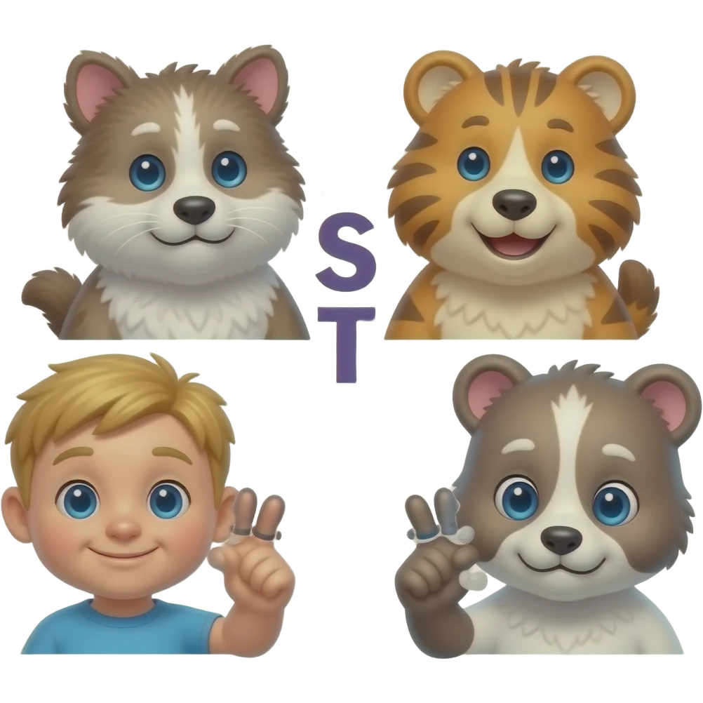 VERTICAL LETTERS "BESTIES" emoji