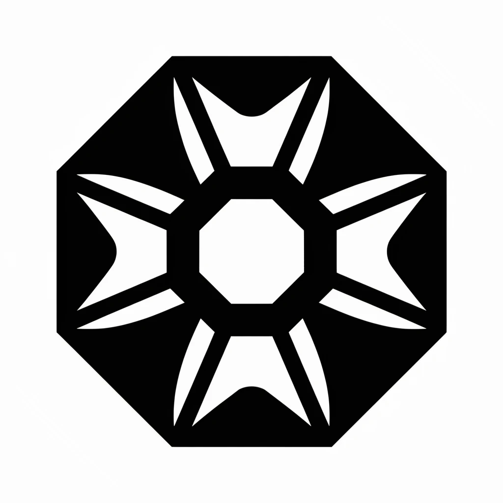 Octagon icon black silhouette emoji