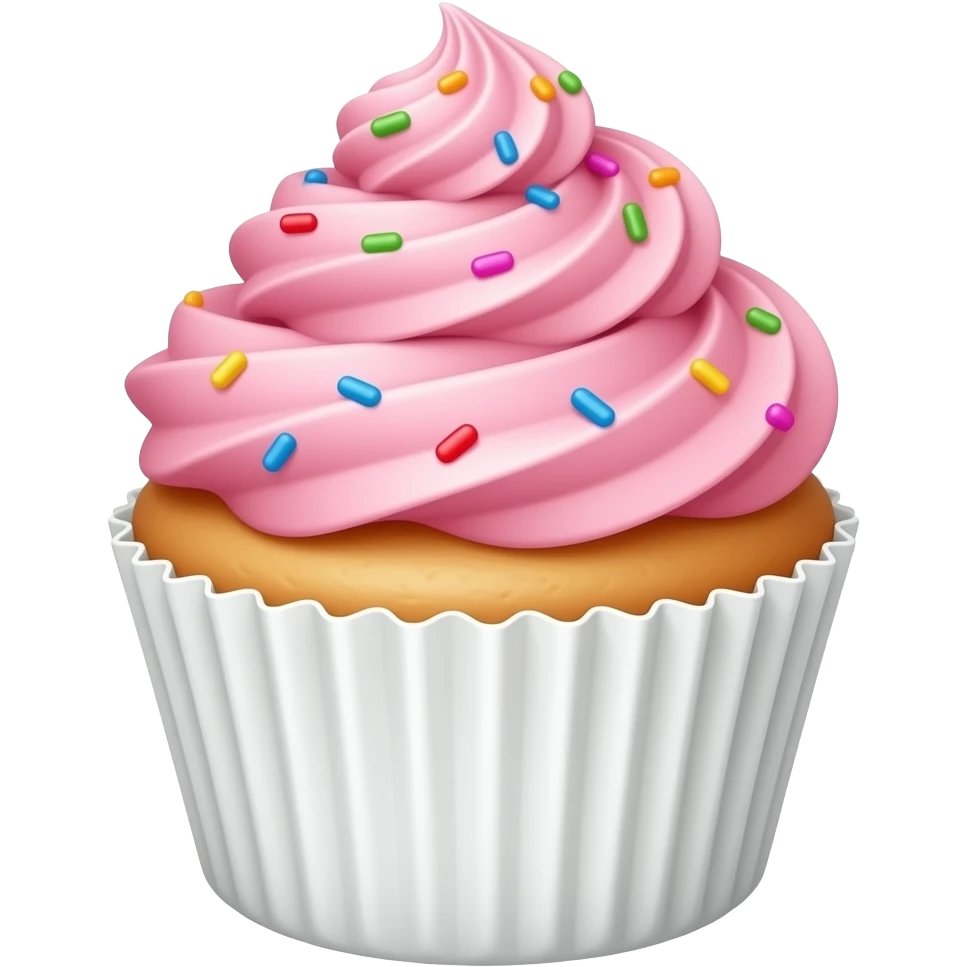 Cupcake with pink icing emoji