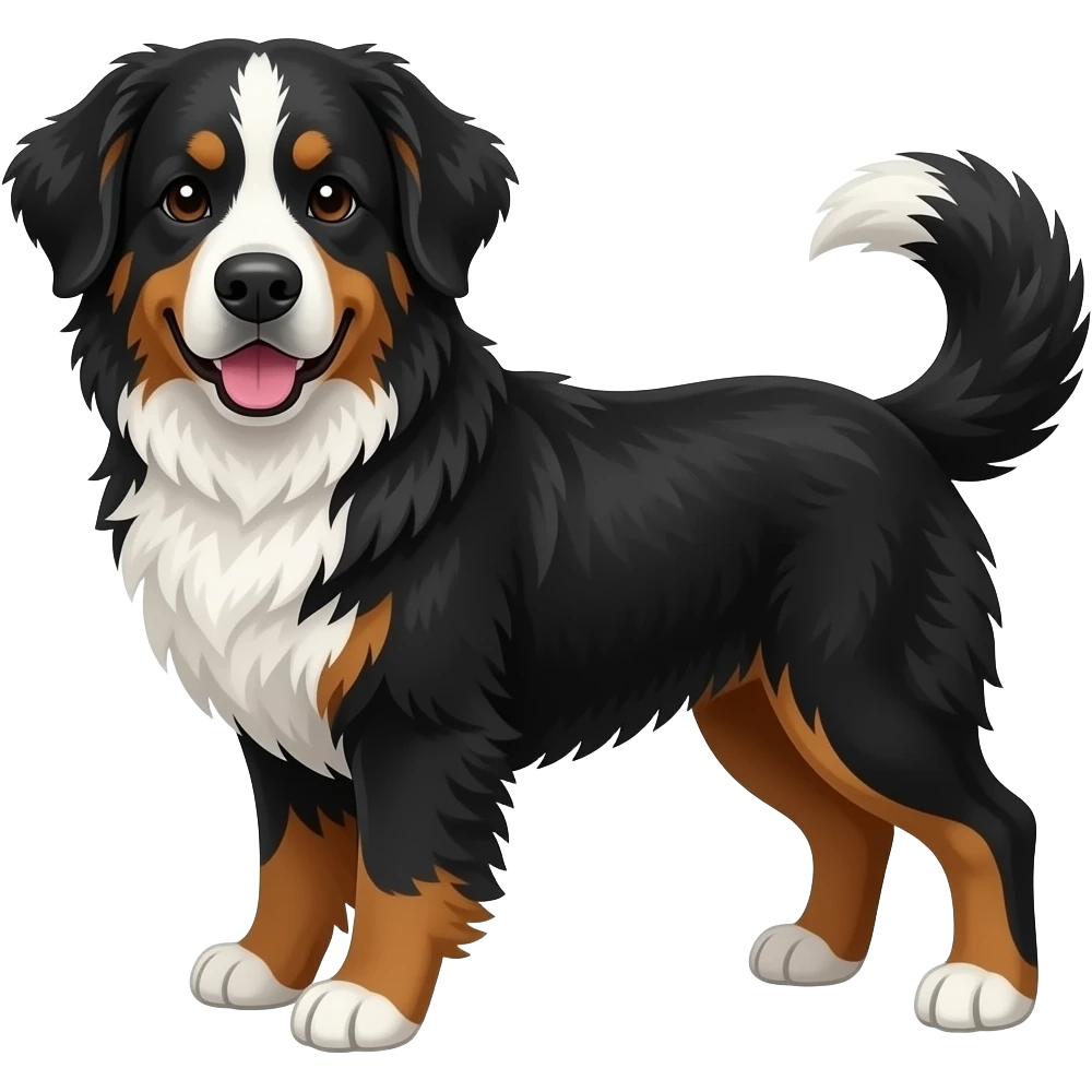 Bentley & Owen the Bernese Mountain Dog & Pohuahua emoji