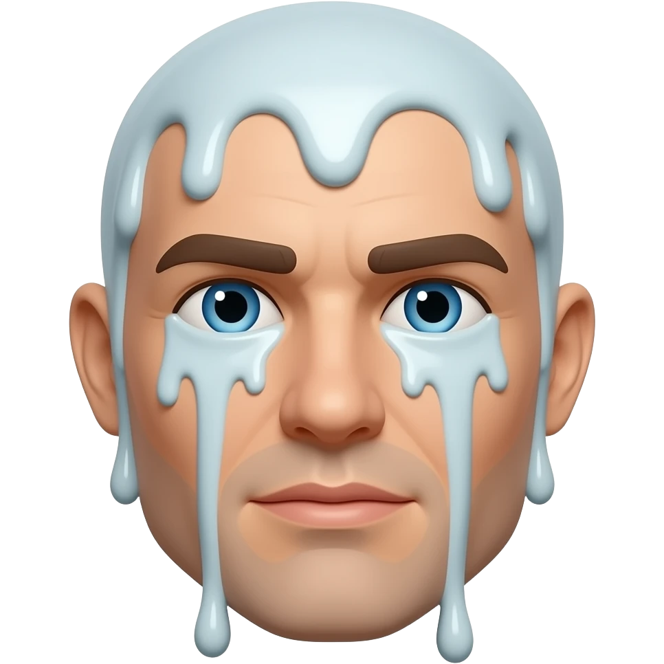 an emoji melting like wax emoji