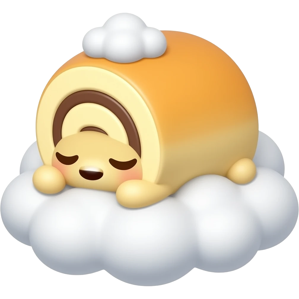 cinnamoroll sleeping on a cloud emoji