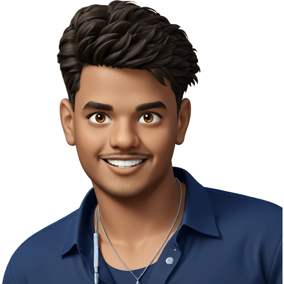 smiling boy in blue shirt emoji