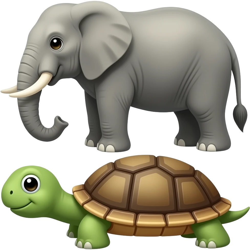 elephant & turtle emoji