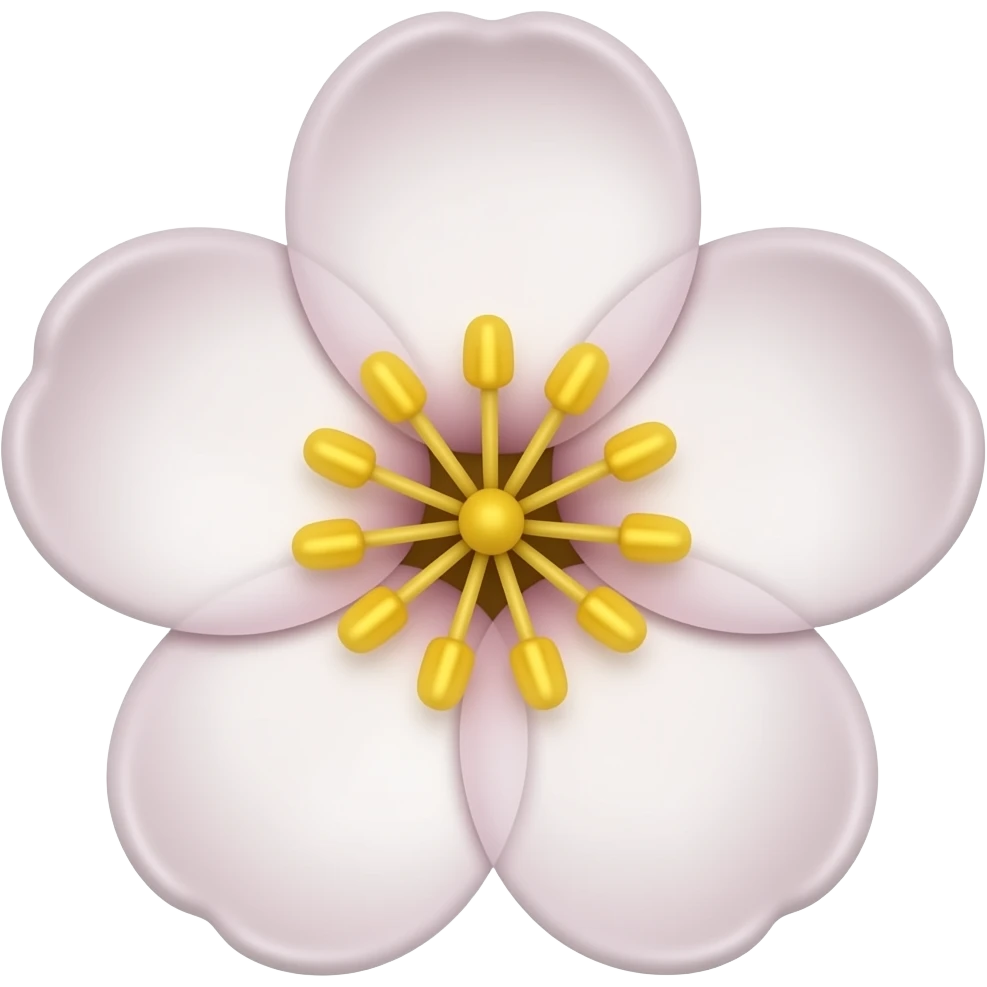 нарисуй цветок груши с лоском и объёмом emoji