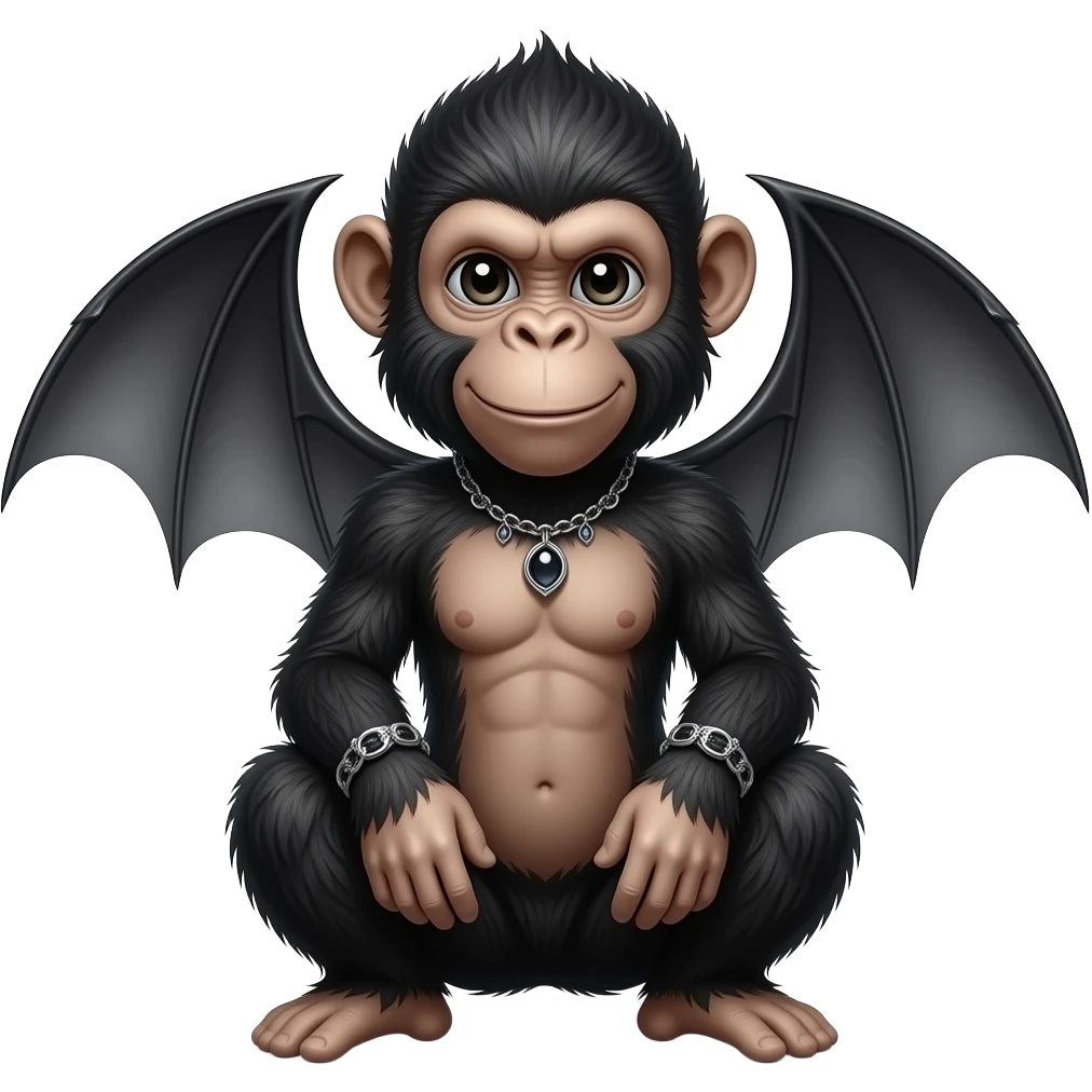 Sexy gothic moneky emoji