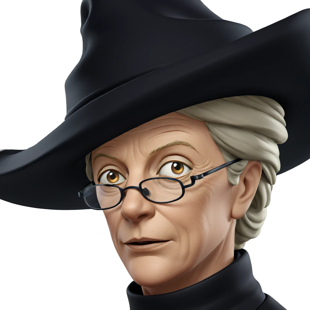 wise old woman in hat emoji