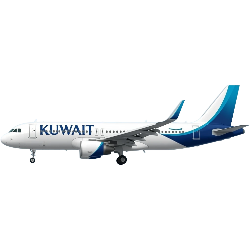Kuwait Airways 350 in sky emoji