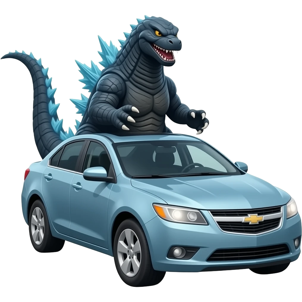 GODZILLA DRIVING CHEVY II emoji