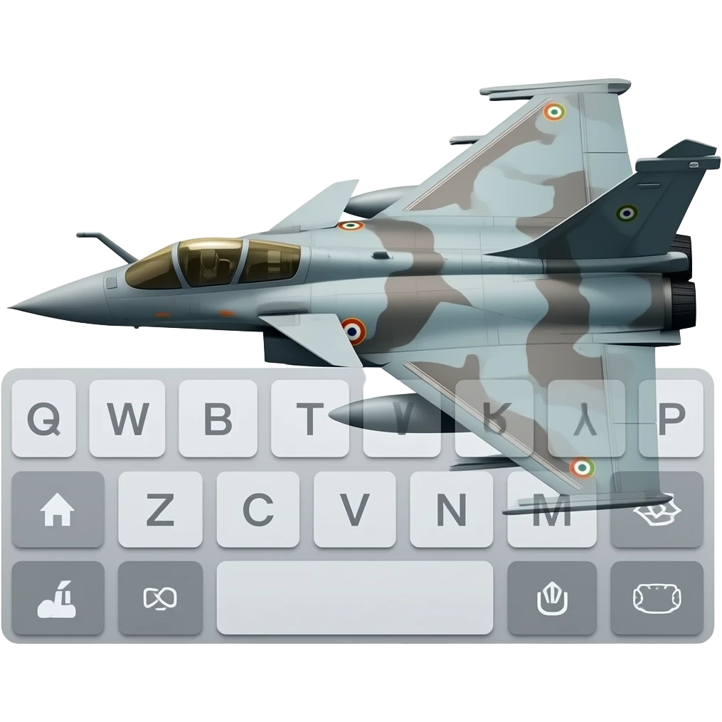 It should be in Gboard and the jet should be dessault rafale in iaf livery emoji