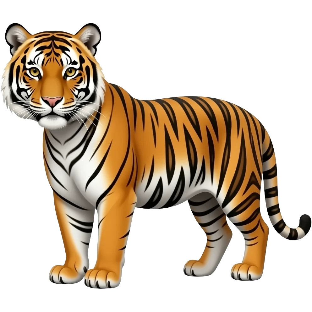 2d cartoon bengal tiger emoji
