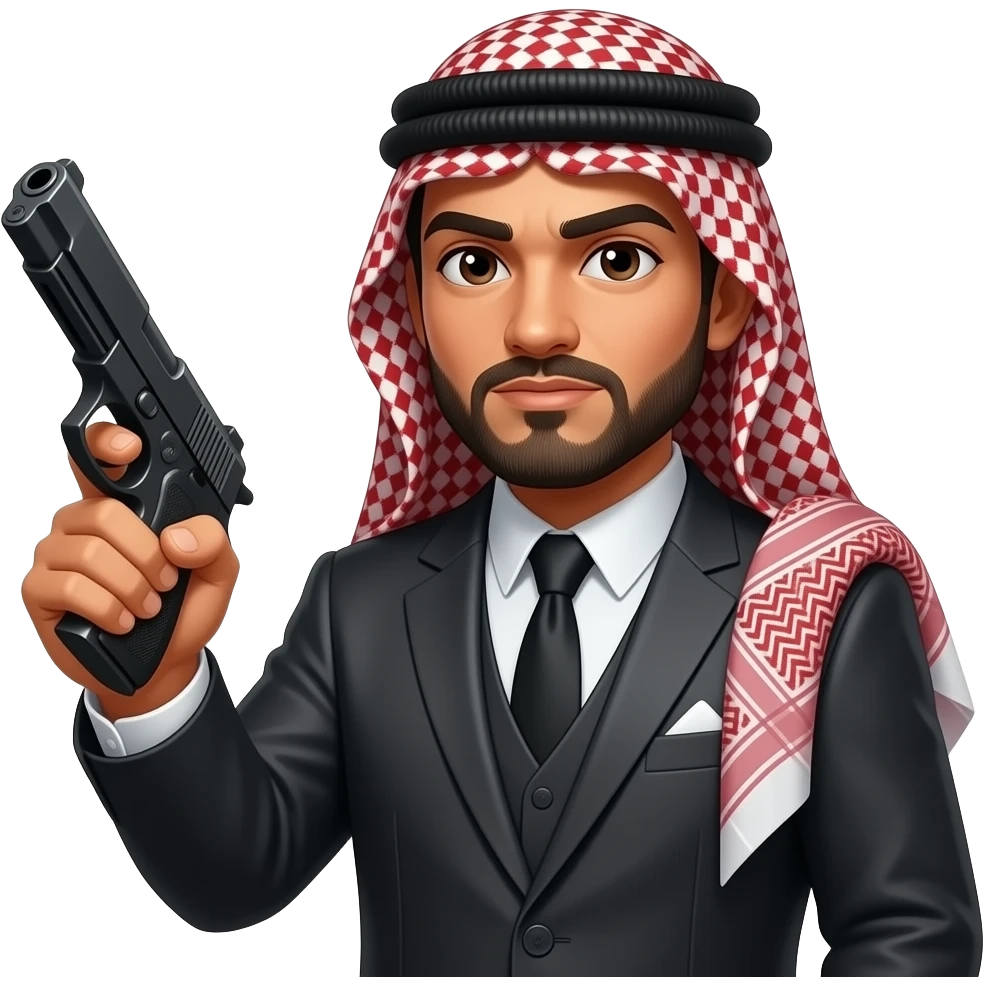 Gánster arabe pistola emoji