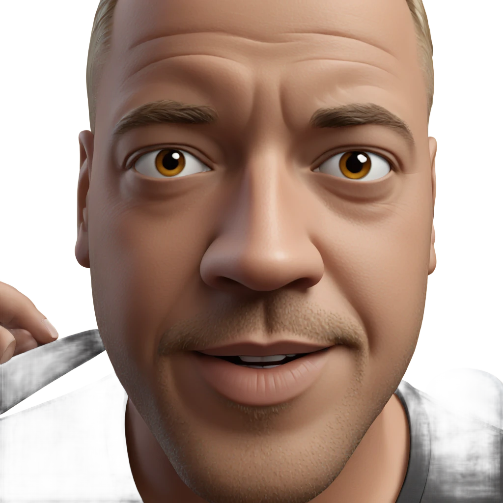 male portrait with facial hair emoji